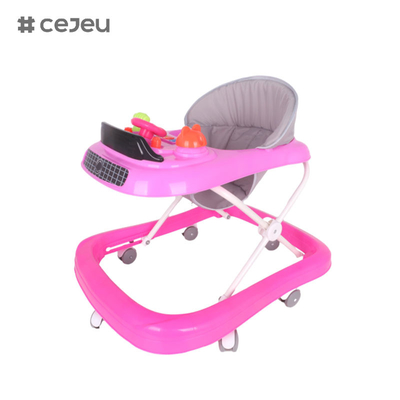 CJ-1166, baby walker,Music 3 Ρυθμιστής ύψους Αθόρυβος τροχός*6 Κουσούνι: Λινάνι Ένα κλικ διπλώσιμο