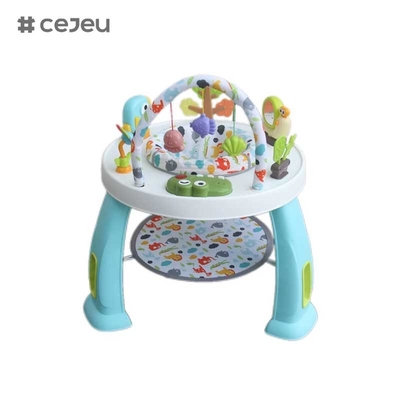 CJ-XTD-901 3 σε 1 Πολυλειτουργικό Παιδικό Τραπέζι Δραστηριότητας Παιδί Περπατητή και Ενδιαφέρον Κτίριο Μπλοκ Σετ με πλαστικό πλαίσιο