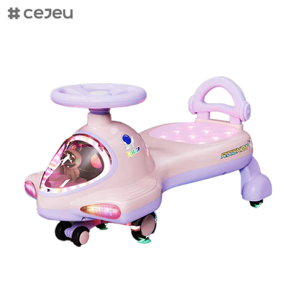 Παιδί / Κορίτσι Wiggle Ride On Toy: Ασφαλές, διασκεδαστικό &amp; εύκολο στη χρήση, φλας PU τροχός, φως, 2-5yres παλιά