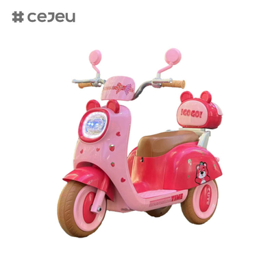 CJ-BBF-318 Ηλεκτρικές μοτοσυκλέτες, Καφέ Ροζ Λευκό.6V4*1/380*1/Ένα κλικ εκκίνηση/Μουσική/Ιστορία Πρωτοϊατρική/LED