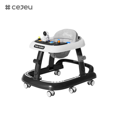 CJ-5688, baby walker,Music 7 Ρυθμιστής ύψους Αθόρυβος τροχός*6 Κουσούνι: Λινάνι Ένα κλικ διπλώσιμο,Κόκκινο Πράσινο Μαύρο