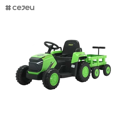 CJ-DLS-X18 παιδιά ηλεκτρικό ελκυστήρα παιχνίδι αυτοκίνητο διπλό κινητήρα 12v μπαταρία τροφοδοτείται από πλαστικό βόλτα σε αυτοκίνητο παιχνιδιού με μουσική LED φως