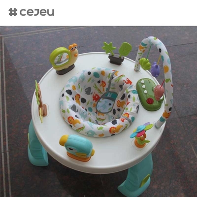 CJ-XTD-901 3 σε 1 Πολυλειτουργικό Παιδικό Τραπέζι Δραστηριότητας Παιδί Περπατητή και Ενδιαφέρον Κτίριο Μπλοκ Σετ με πλαστικό πλαίσιο