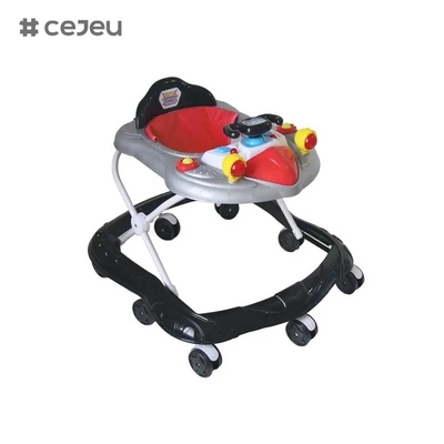 CJ-XTD-105 νέοι baby walker πολυλειτουργικός μαύρος φθηνός απλός baby walker με μουσική χαμηλή τιμή καυτή πώληση με ρυθμιζόμενο ύψος φρένων