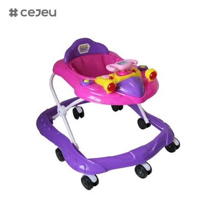 CJ-XTD-105 νέοι baby walker πολυλειτουργικός μαύρος φθηνός απλός baby walker με μουσική χαμηλή τιμή καυτή πώληση με ρυθμιζόμενο ύψος φρένων