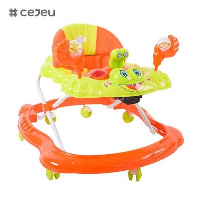 CJ-BLM-903 2022 Smart Light Musical Baby Walker Chair Παιδική πλαστική δραστηριότητα Τρώει και Τροφοδοτεί Walker με τροχούς Κάθισμα και Παιχνίδια