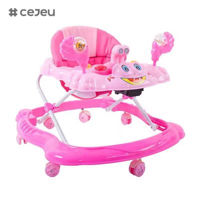 CJ-BLM-903 2022 Smart Light Musical Baby Walker Chair Παιδική πλαστική δραστηριότητα Τρώει και Τροφοδοτεί Walker με τροχούς Κάθισμα και Παιχνίδια
