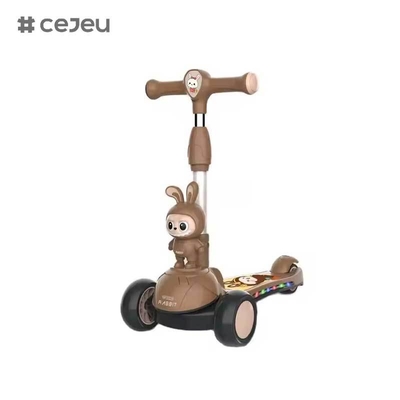 CJ-HLW-209,Labubu Δυνατό να αναδιπλωθεί παιδικό σκούτερ 3-12 ετών Διεύρυνση Toddler Flash Wheel ScooterΝέο Cartoon του κατασκευαστή Στυλ Labubu Παιδικό σκούτερ με φώτα Επεκτάσιμο και Δυνατό να αναδιπλωθεί πλαστικό