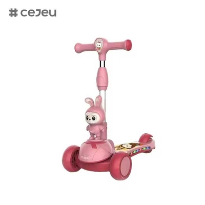 CJ-HLW-209,Labubu Δυνατό να αναδιπλωθεί παιδικό σκούτερ 3-12 ετών Διεύρυνση Toddler Flash Wheel ScooterΝέο Cartoon του κατασκευαστή Στυλ Labubu Παιδικό σκούτερ με φώτα Επεκτάσιμο και Δυνατό να αναδιπλωθεί πλαστικό