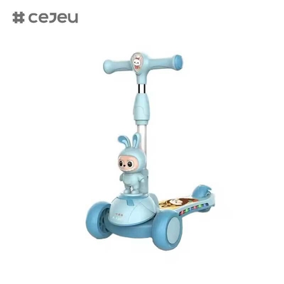 CJ-HLW-209,Labubu Δυνατό να αναδιπλωθεί παιδικό σκούτερ 3-12 ετών Διεύρυνση Toddler Flash Wheel ScooterΝέο Cartoon του κατασκευαστή Στυλ Labubu Παιδικό σκούτερ με φώτα Επεκτάσιμο και Δυνατό να αναδιπλωθεί πλαστικό