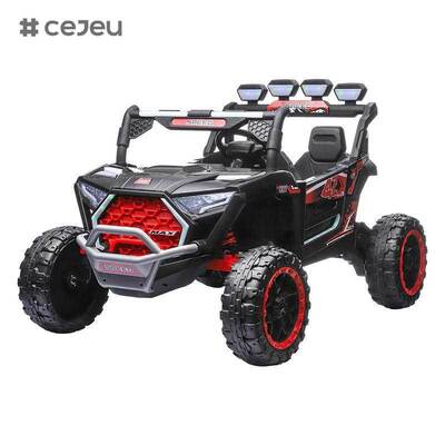 CJ-YT-178 2026 New Model Children's Electric Four-Wheel Off-Road Car Dual Seat Remote Control Rechargeable Plastic Toy for Boys Girls