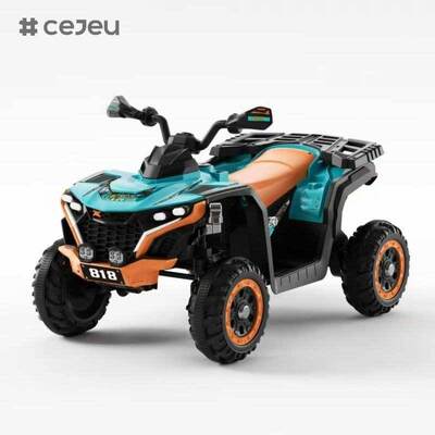 CJ-YME-818 New Battery Operated Electric Ride-On Stroller for Kids 2-4 Years Boys Plastic Push Handle with 4 Wheels for Kids