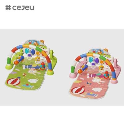 CJ-ABY-368-157A Wholesale 2 in 1 Baby Play Gym Mat With Pedal Piano Set Light Music Baby Push Walker Best Gift Baby Toddler Toy