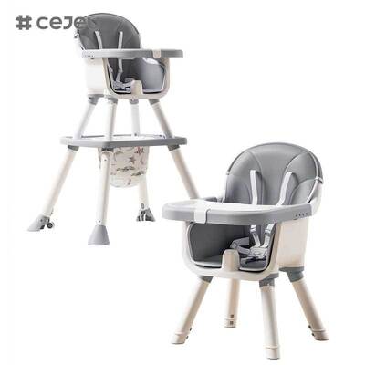 CJ-PM-028 Feeding Dining Chair Height Adjustable Safety Belt Soft Baby Multifunctional Folding Child Seat Baby Chair