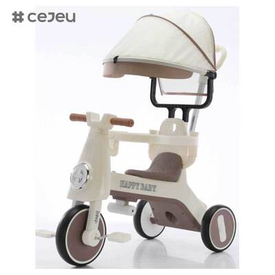 CJ-YT-668 High-End μόδα τριών τροχών παιδικό καροτσάκι τρίκυκλο με στέγη και ηλιακή σκιά μουσική χαρακτηριστικό για τα παιδιά