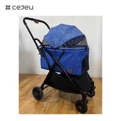 CJ-CS-105-2 Χονδρικό πτυσσόμενο ελαφρύ καροτσάκι κατοικίδιων κατοικίδιων 4 τροχών, αδιάβροχο, φιλικό προς το περιβάλλον, αντιβακτηριδιακή επίστρωση για