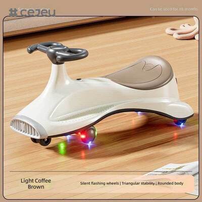 CJ-SL-V8 Twisting Rocking Bike για παιδιά 25-36 μηνών Πλαστικό τετρακίνητο αθόρυβο αντιτροχιαστικό για αγόρια και κορίτσια Καροτσάκια μωρών