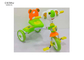Ηλικία 3 παιδί που οδηγά τρίκυκλο φορτωμένο 25kg ρόδινο πλαστικό Trike με το λάμποντας πεντάλι